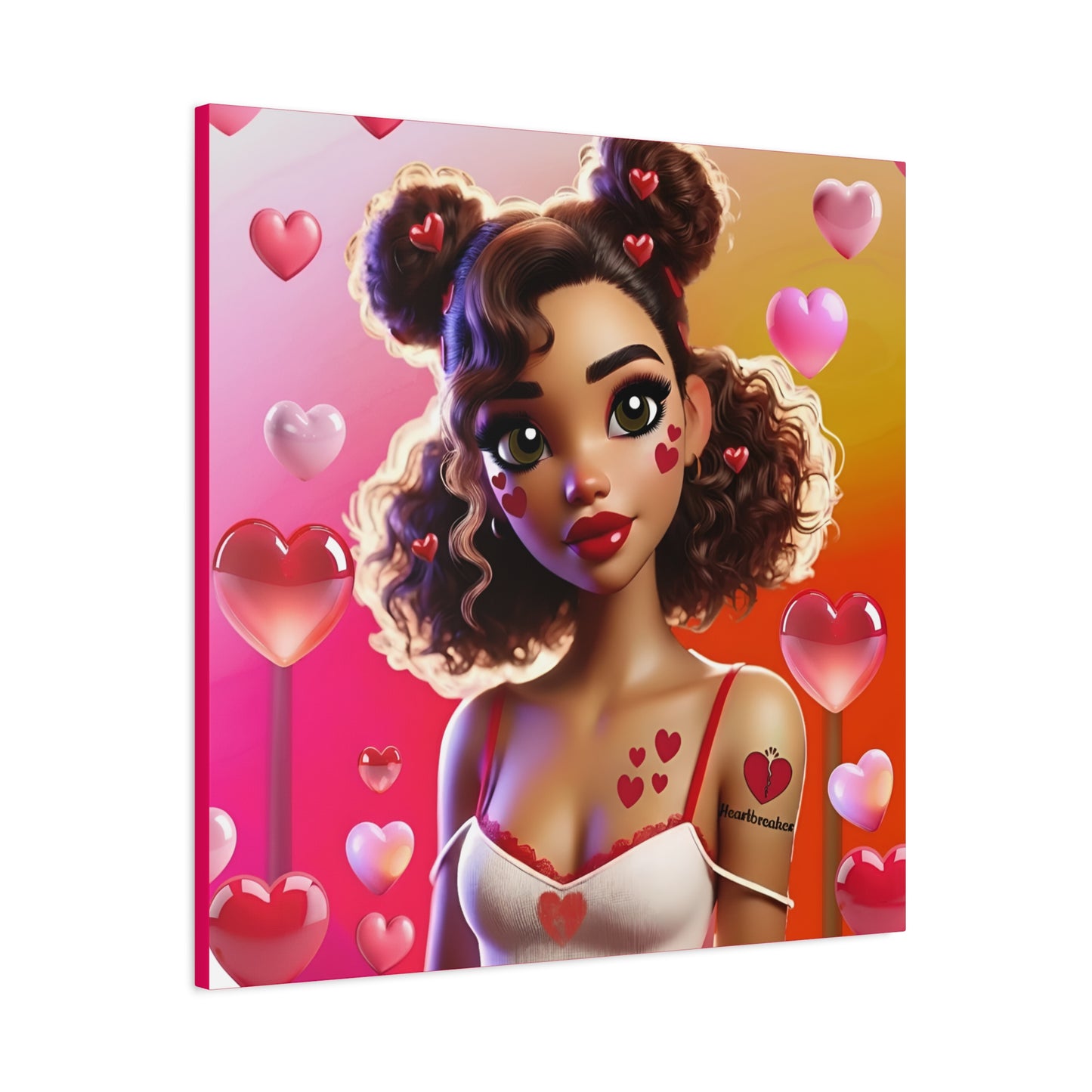 Heartbreaker 2 | Watermelon Matte Canvas Print