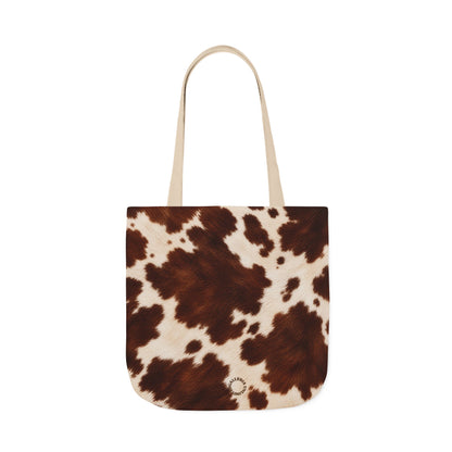 Cow | Brown & Cream Cowhide Canvas Tote Bag (3 sizes)