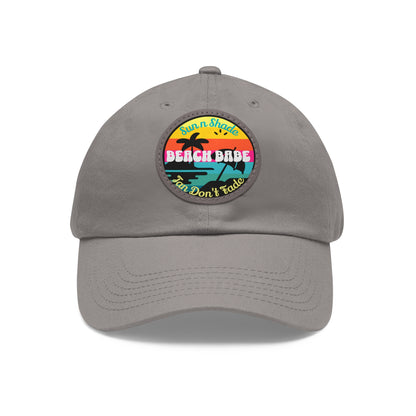 Sandy Toes | Dad Cap - Beach Babe with Leather Patch, various colors