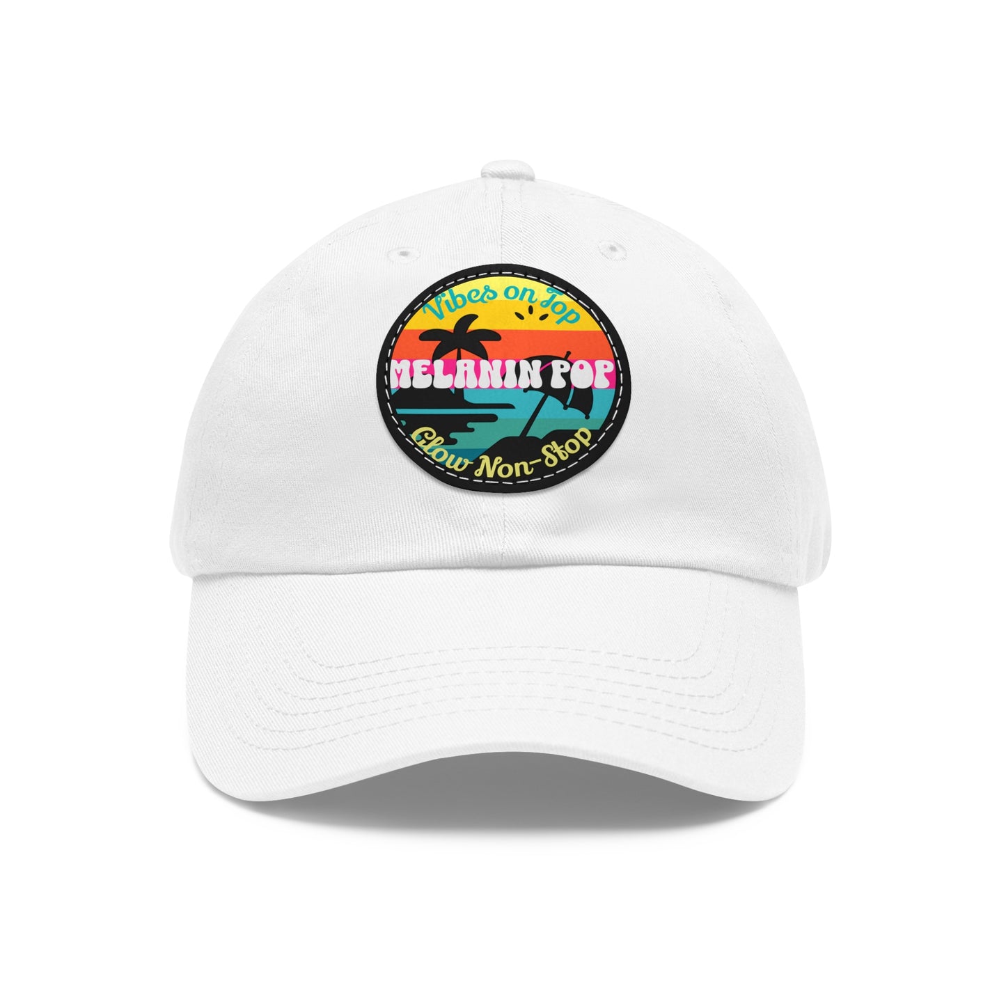 Sandy Toes | Melanin Pop Round Leather Patch Dad Cap (multiple colors)
