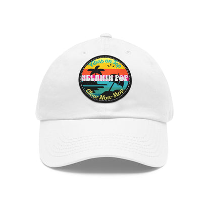 Sandy Toes | Melanin Pop Round Leather Patch Dad Cap (multiple colors)