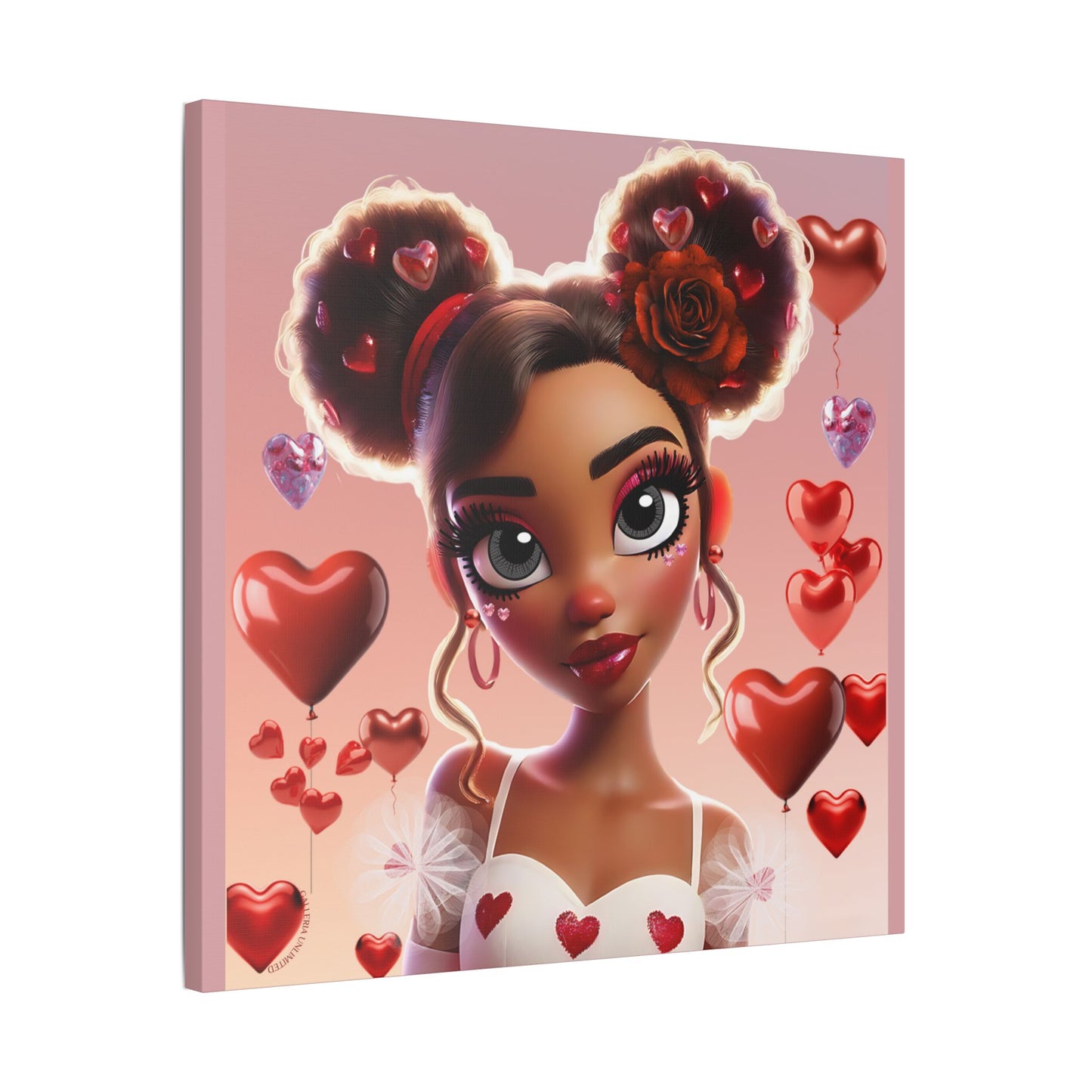 Heartbreaker 3 | Cotton Candy Satin Stretched Canvas Print