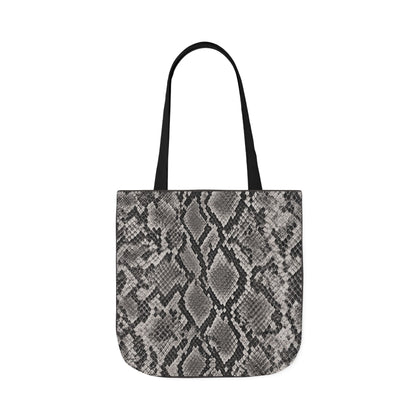 Snake | Grey Snakeskin Pattern Canvas Tote Bag