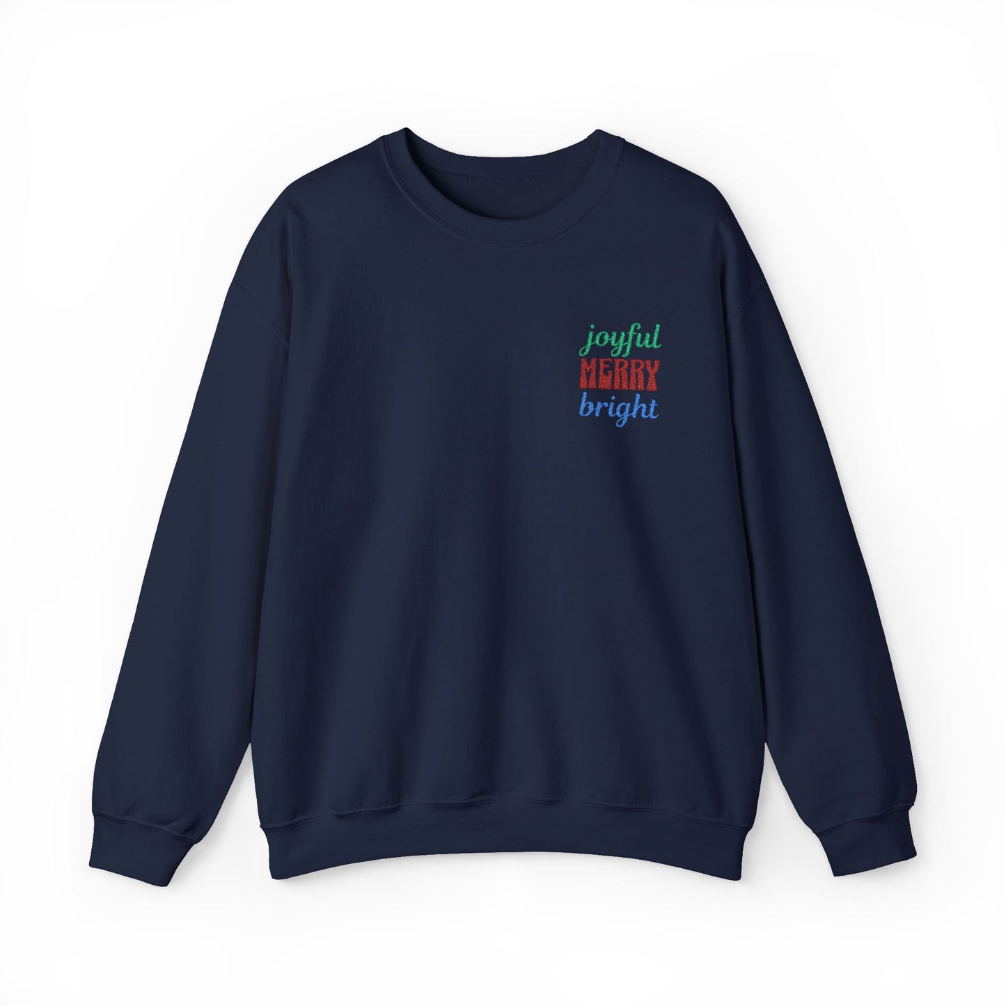 The Joyful Edit2| Merry & Bright Embroidered Sweatshirt (multiple colors)