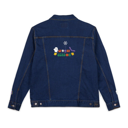 The Spooky Edit1 - Embroidered Denim Jacket (classic and black denim)