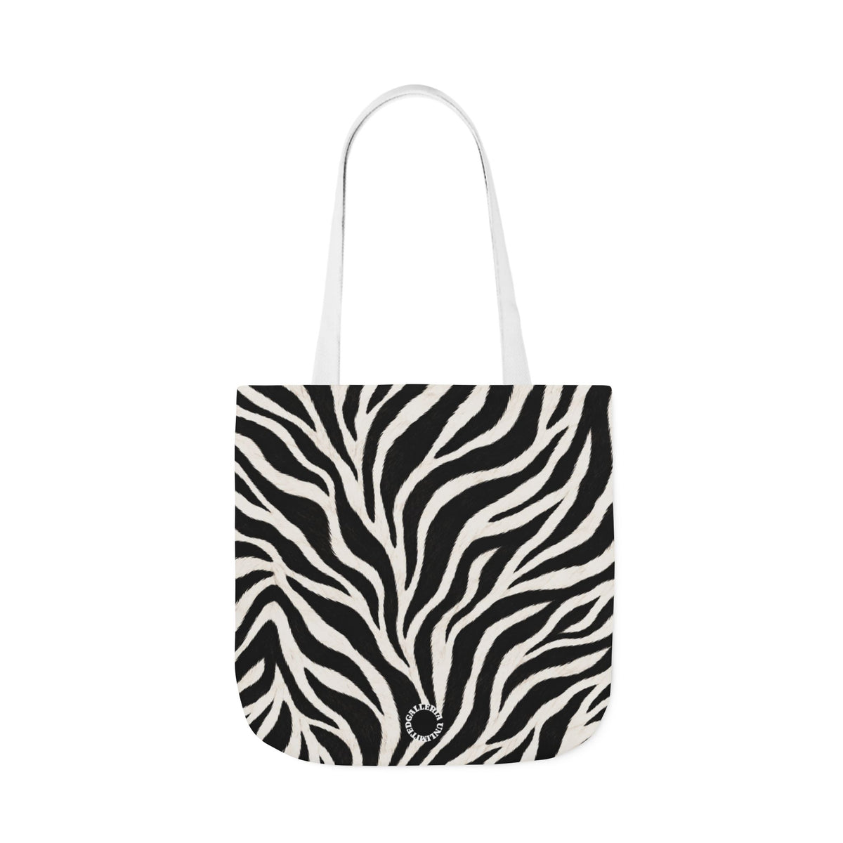 Zebra | Black & White Pattern Canvas Tote Bag