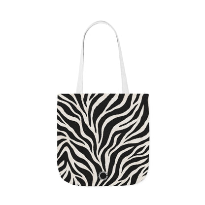 Zebra | Black & White Pattern Canvas Tote Bag