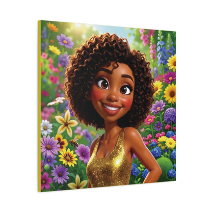 Spring Bloom | Bumblebee, Matte Canvas Print