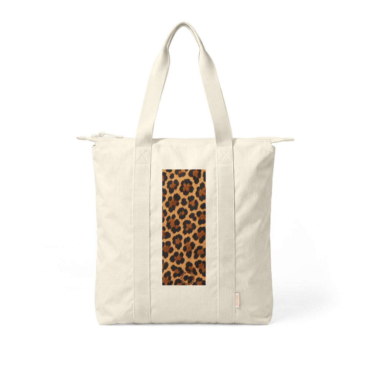 Leopard | Leopard Skin Print Nomad Tote Bag — Zip-Top Carry-All Travel Tote