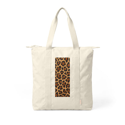 Leopard | Leopard Skin Print Nomad Tote Bag — Zip-Top Carry-All Travel Tote