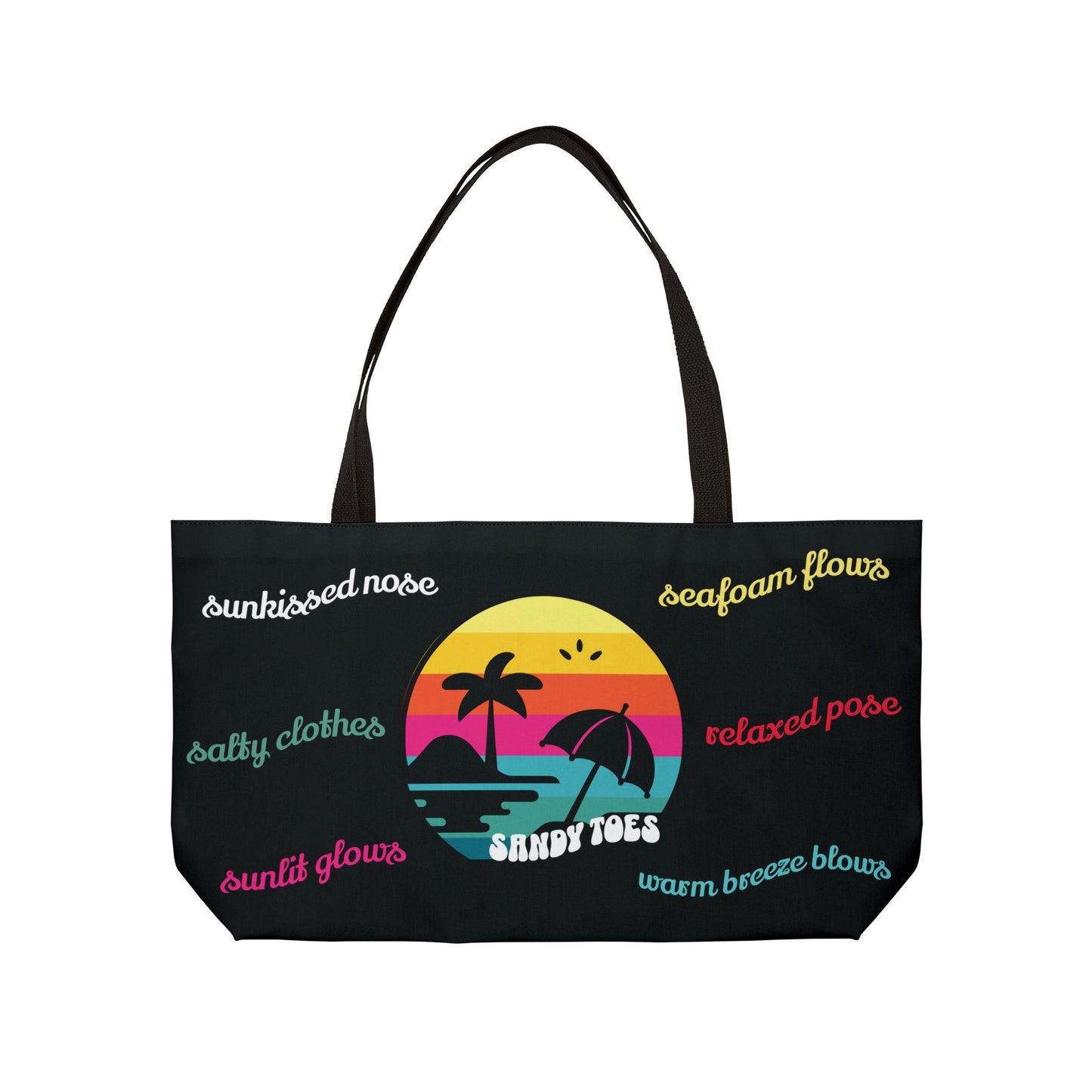 Sandy Toes | Weekender Tote Bag - Licorice (two sides)
