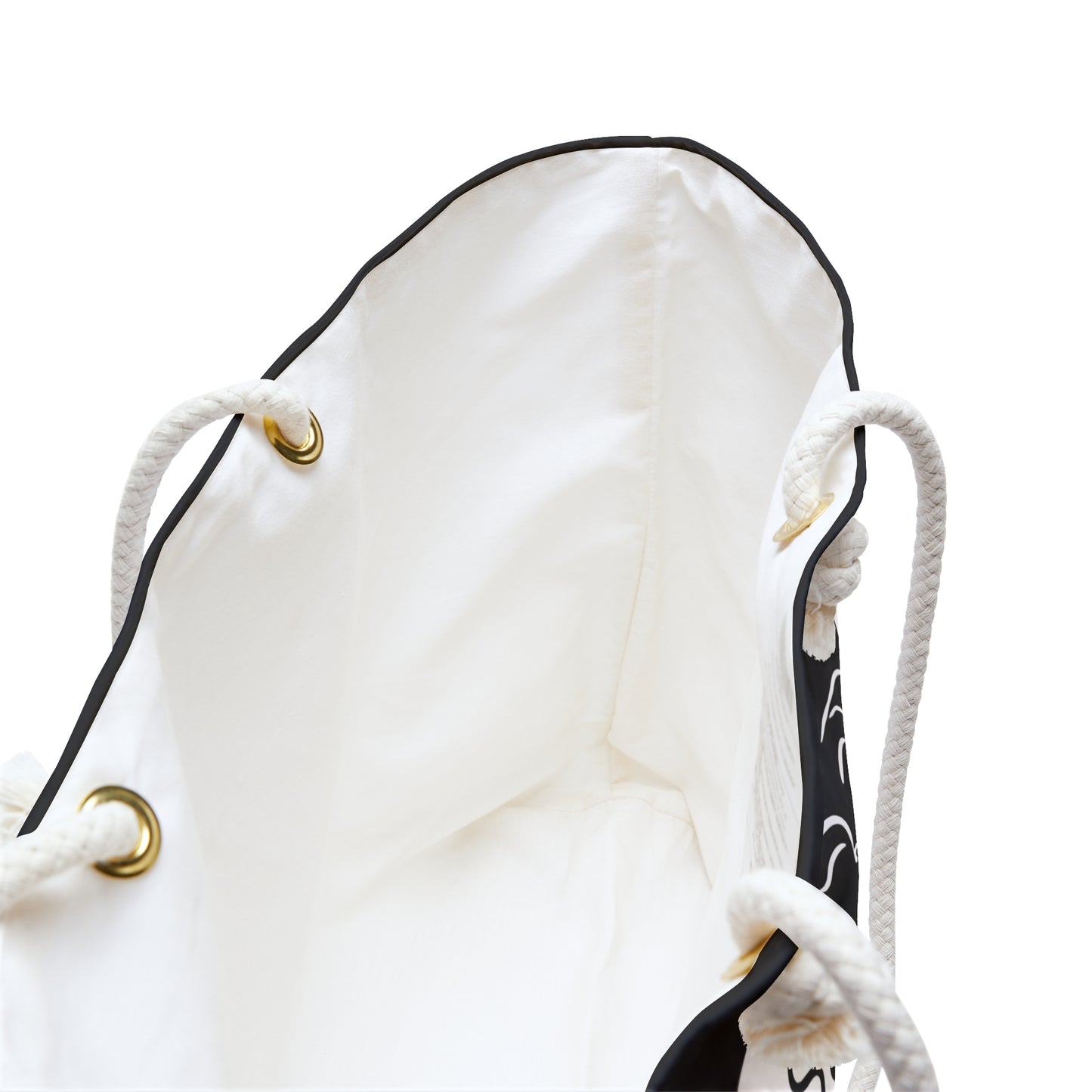Pearls & Curls 2 | Black Double-Sided Weekender Bag