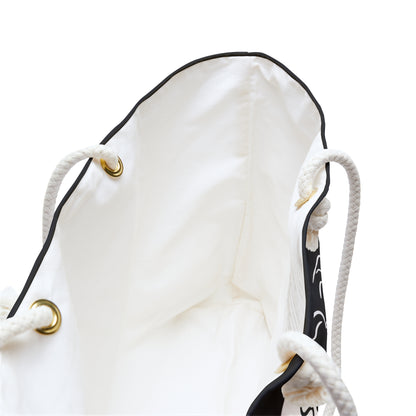 Pearls & Curls 2 | Black Double-Sided Weekender Bag