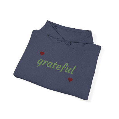 Autumn Harvest 3 | 'Grateful' Light Green Embroidered Fall Hoodie (multiple colors)