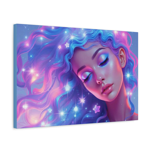 Winter Fantasy1 | Dreamy Starry Muse, Matte Canvas Print