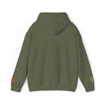 The Thankful Edit1 | Light Green Embroidered Thankful Hoodie, maroon hearts (multiple colors)