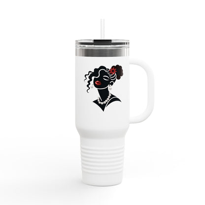 Pearls & Curls 5 | Insulated Travel Mug, 40oz (multiple colors)