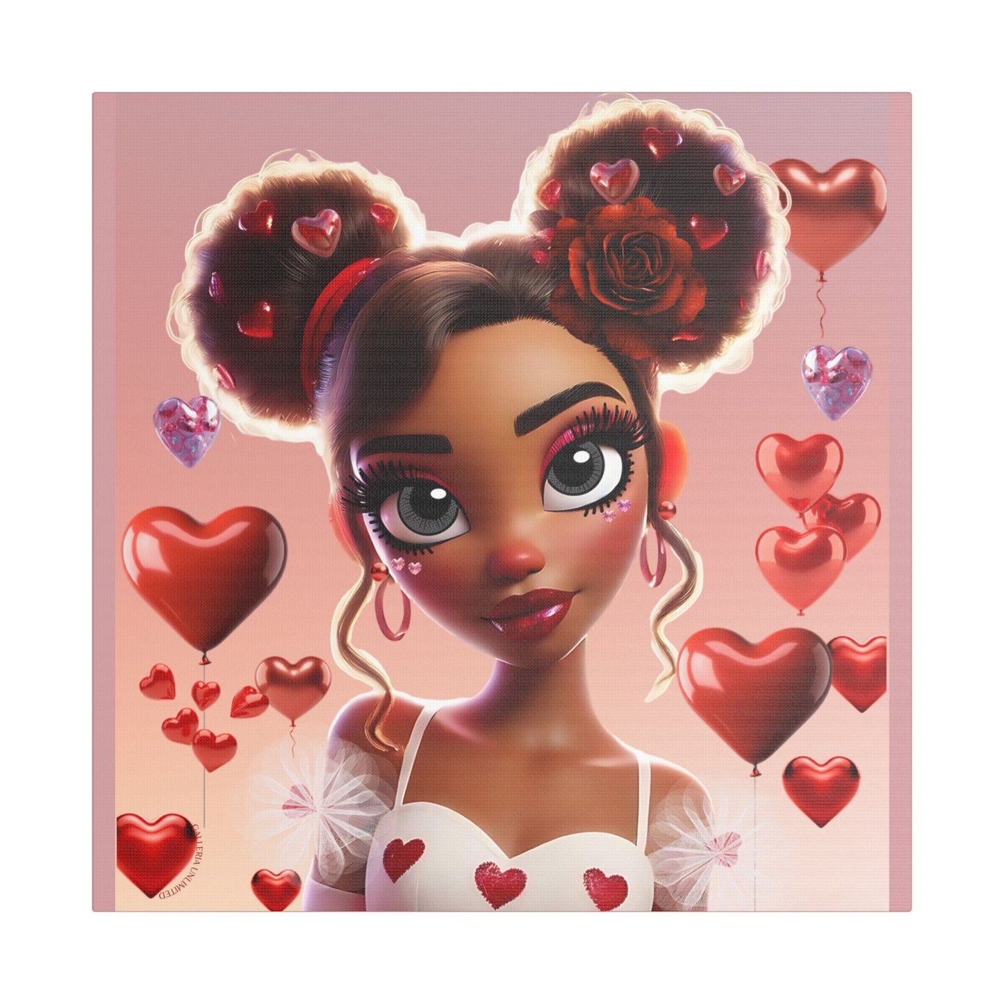 Heartbreaker 3 | Cotton Candy Satin Stretched Canvas Print