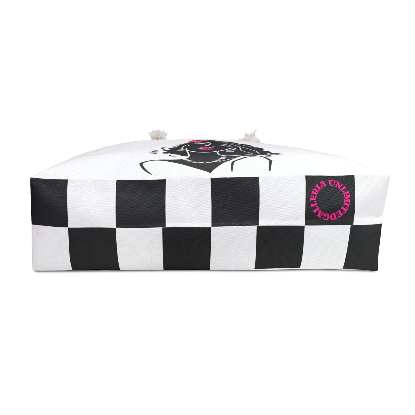 Pearls & Curls 2 | White Double-Sided Weekender Bag