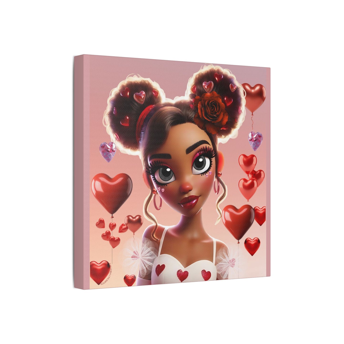 Heartbreaker 3 | Cotton Candy Satin Stretched Canvas Print