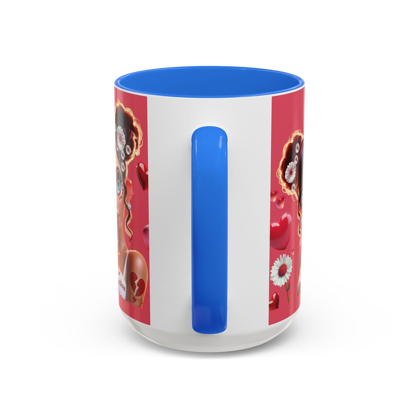 Heartbreaker 1 | Raspberry - Coffee Mug, two-tone, 15 oz (multiple handle colors)