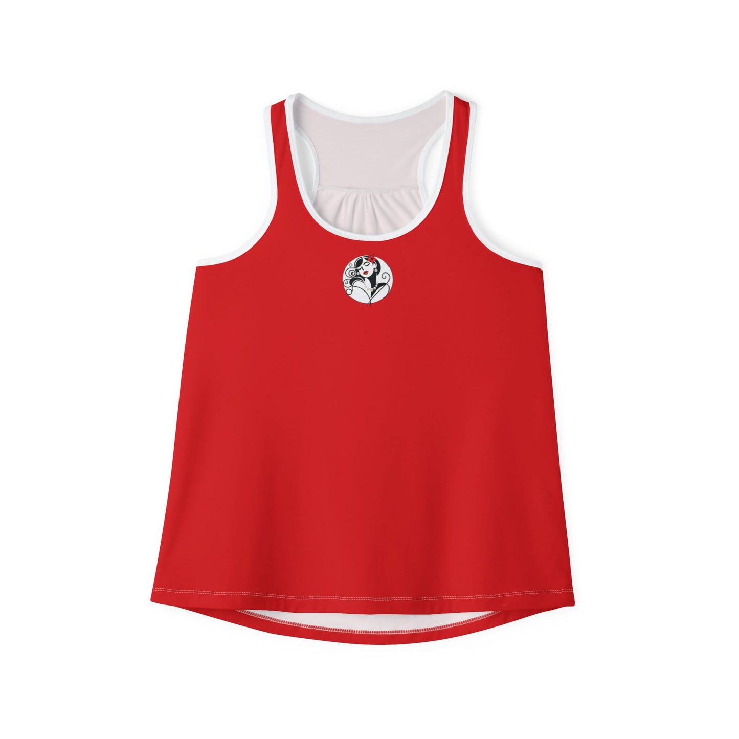 Pearls & Curls4 | Light Red - Scarlet Kiss Ringer Tank (black or white trim)