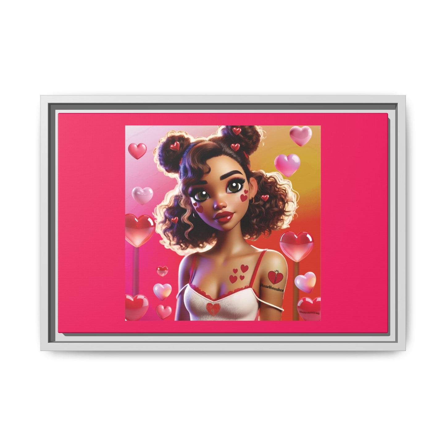 Heartbreaker 2 | Watermelon - Canvas Print, framed matte (multiple sizes/multiple frame colors)