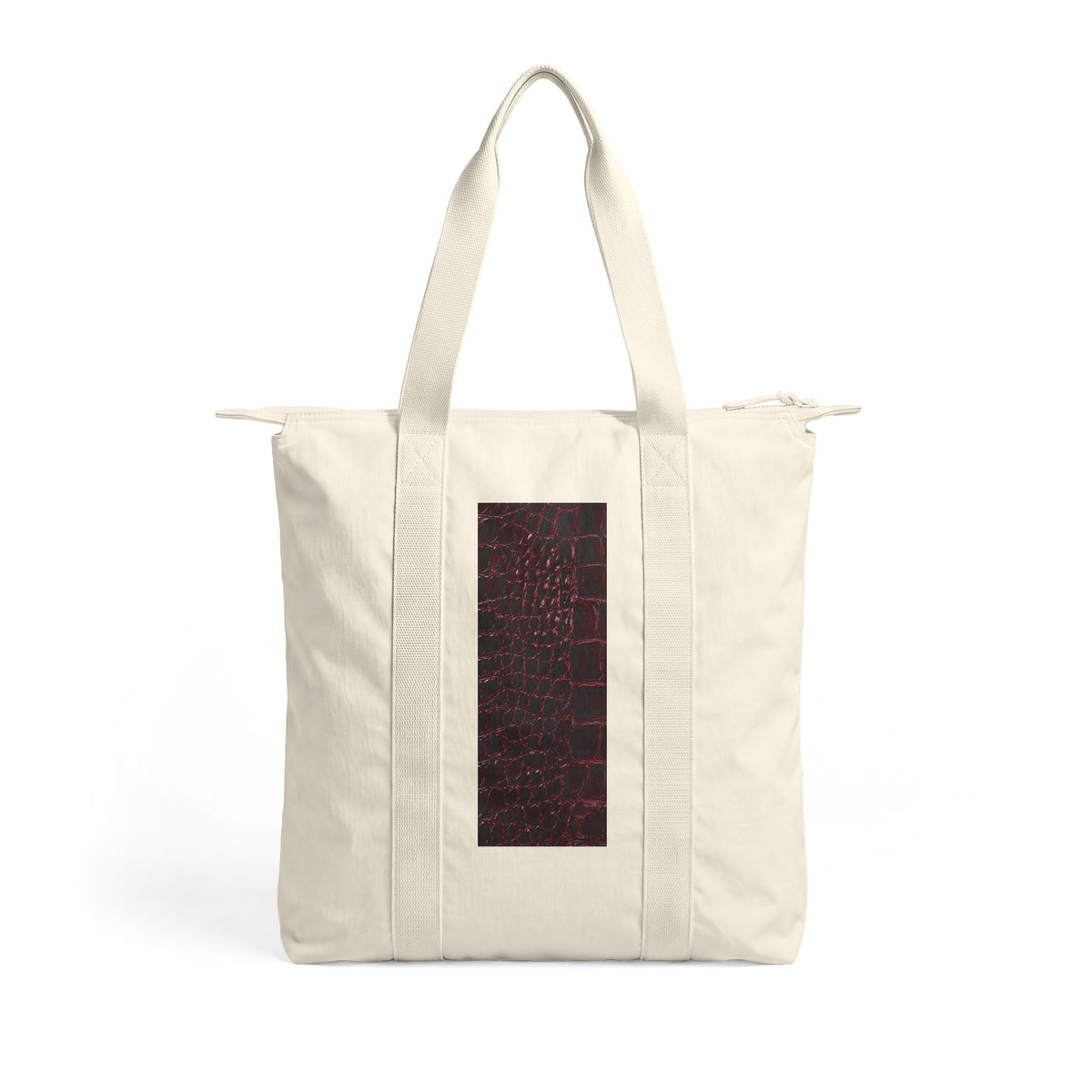 Alligator | Alligator Skin Print Nomad Tote Bag — Zip-Top Carry-All Travel Tote