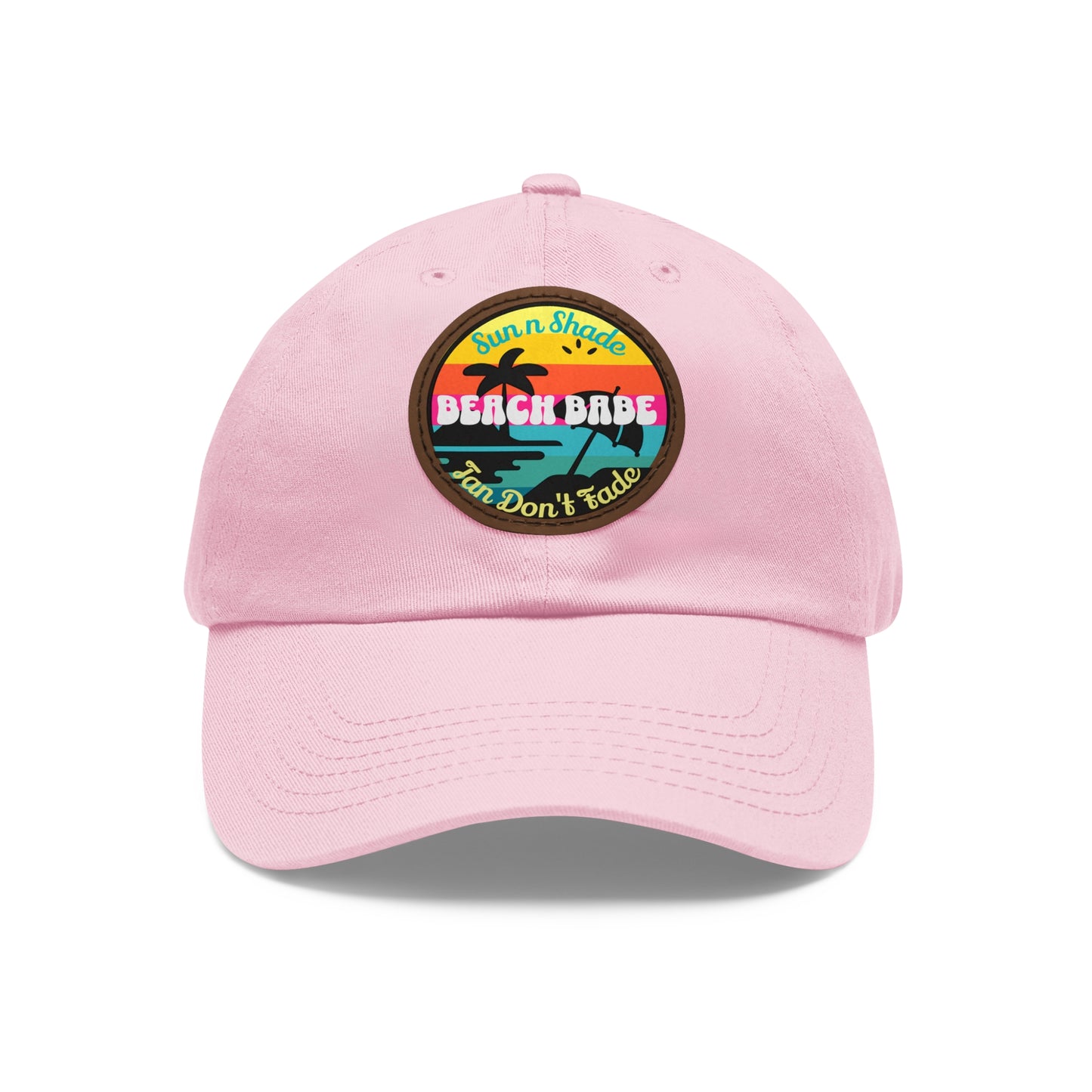 Sandy Toes | Dad Cap - Beach Babe with Leather Patch, various colors