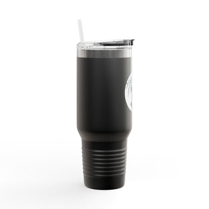 Pearls & Curls5 | Ruby Kiss - Insulated Travel Mug, 40oz (black, white, or red)