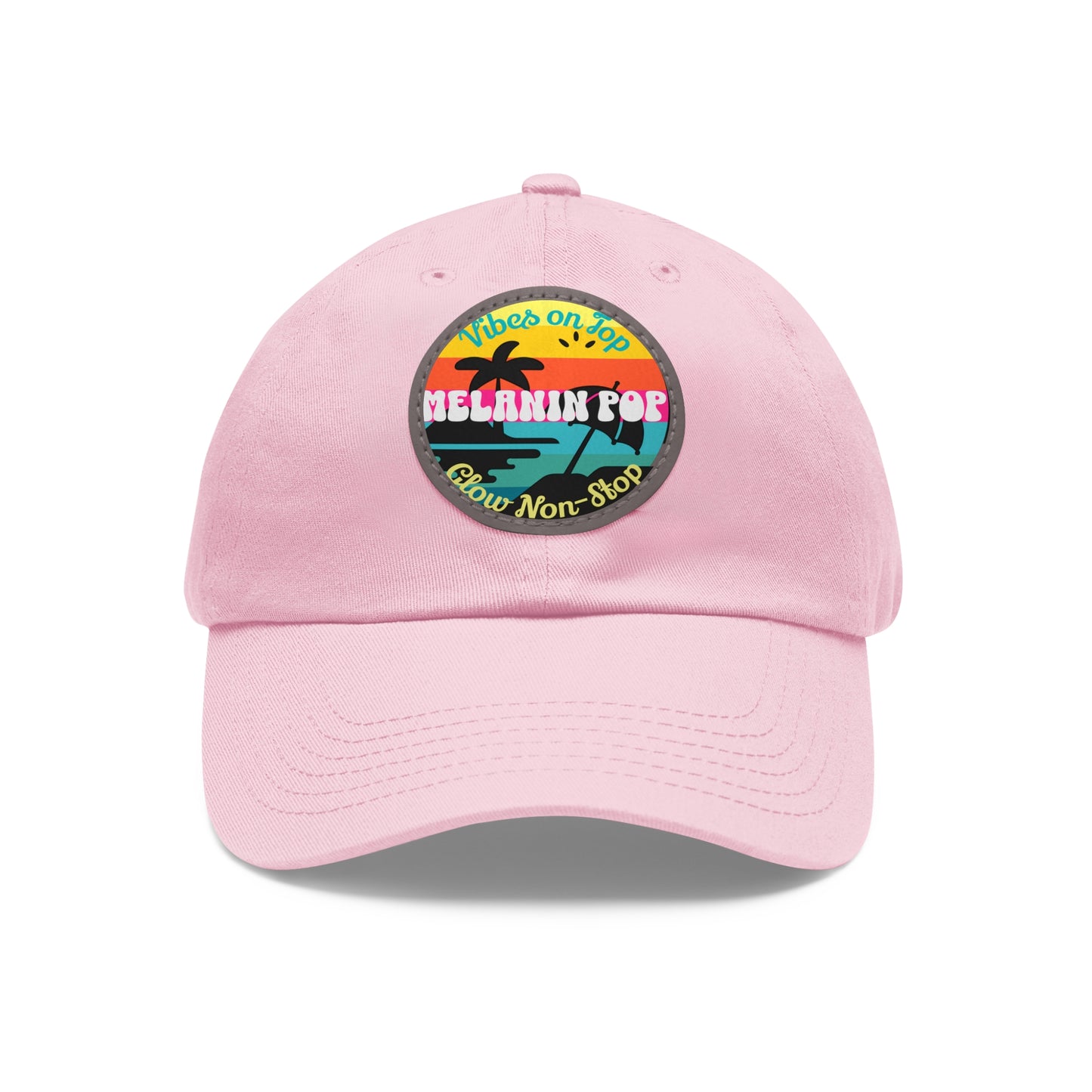 Sandy Toes | Melanin Pop Round Leather Patch Dad Cap (multiple colors)