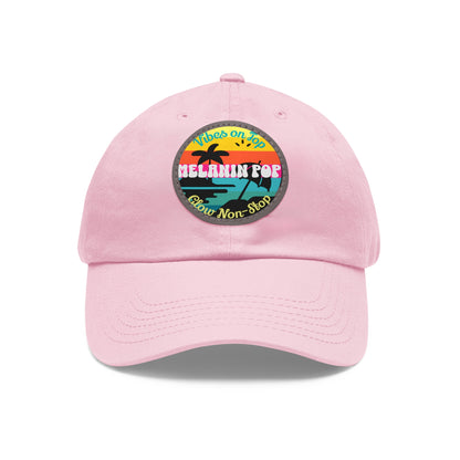 Sandy Toes | Melanin Pop Round Leather Patch Dad Cap (multiple colors)
