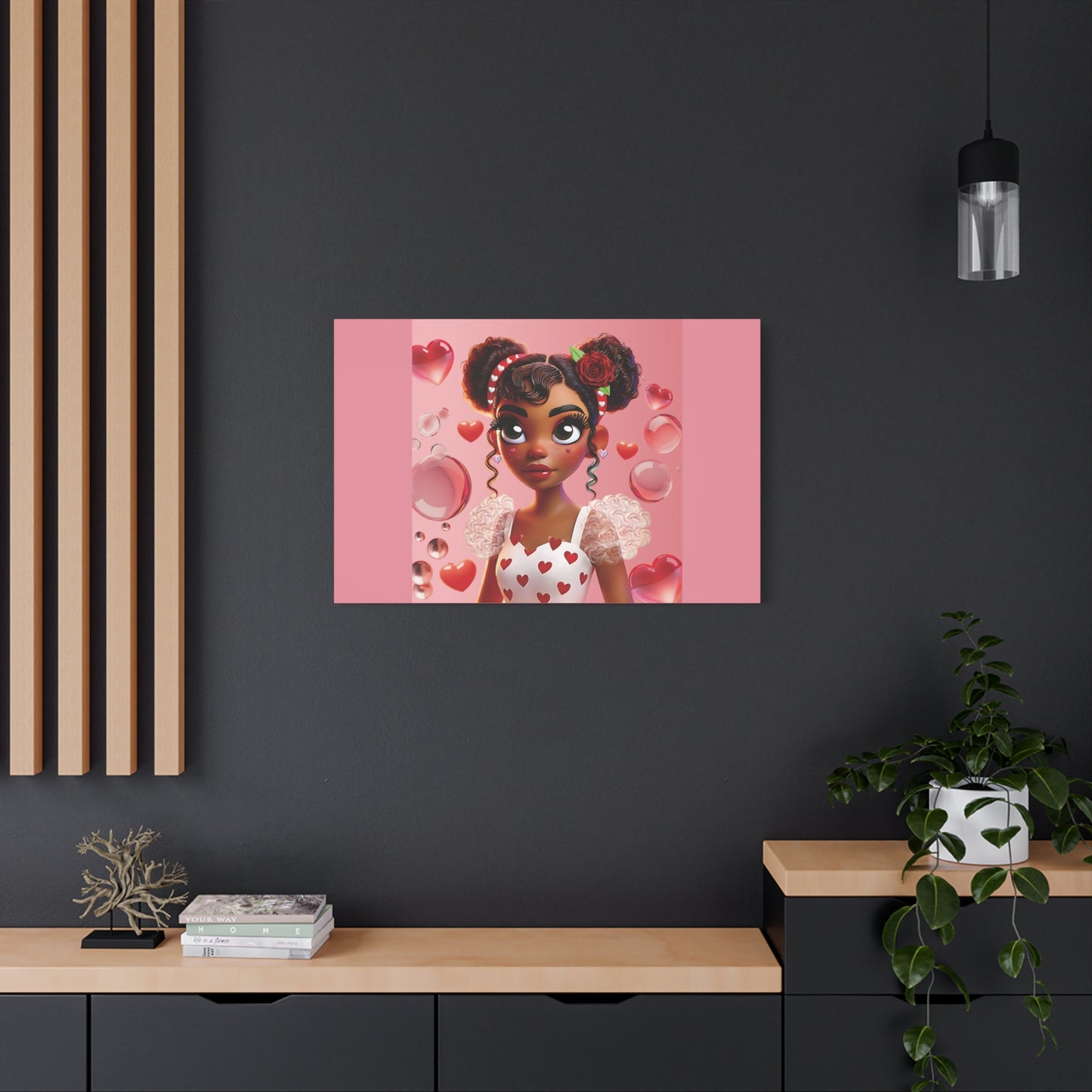 Heartbreaker Girl | Bubble Gum Matte Canvas Print